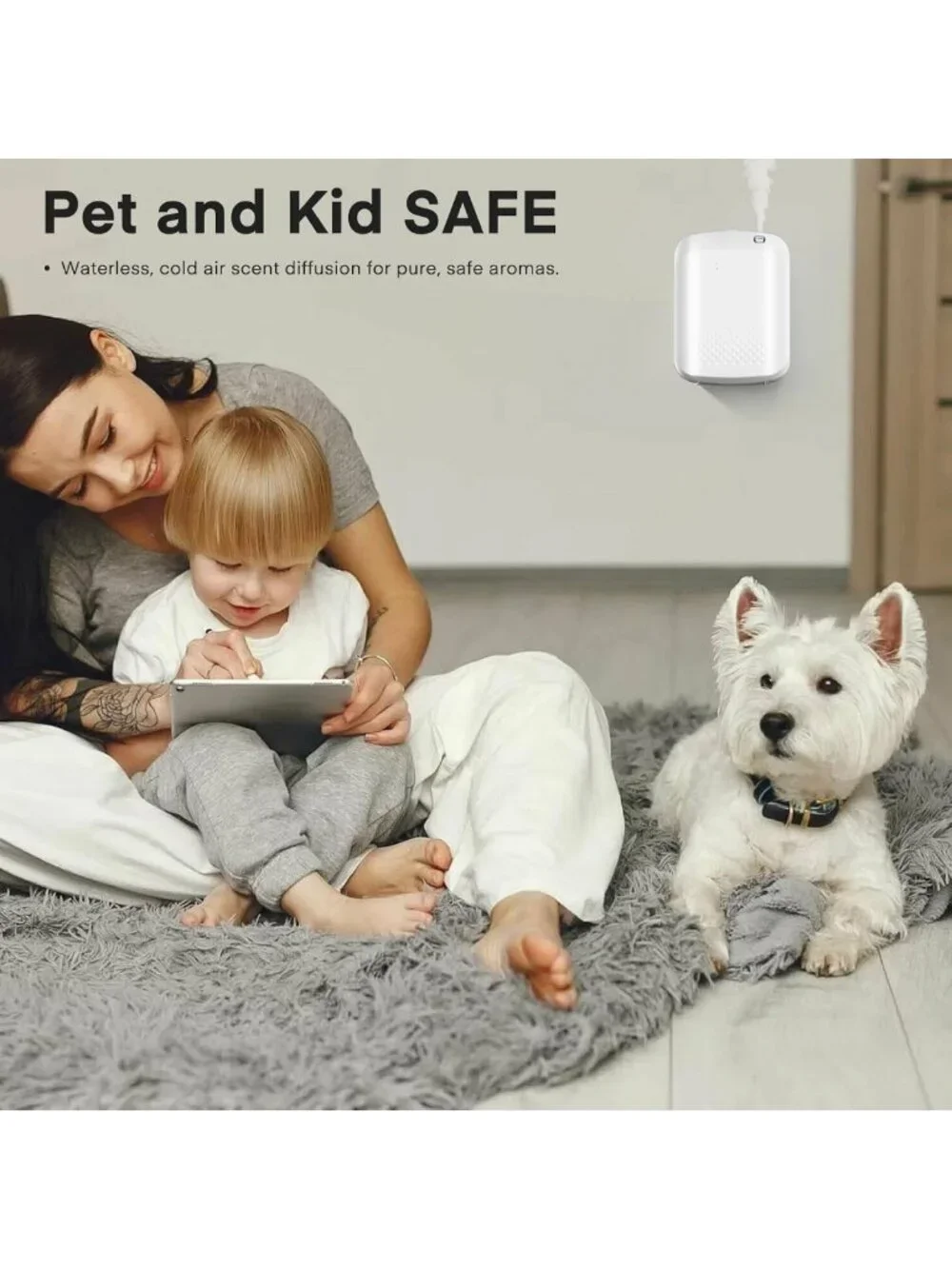 Waterless Aroma Diffuser with Smart Cold Air Tech, 400ML, 1500 Sq Ft Coverage